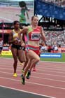 Eilidh Child  taking part in the 400 metres,  2013 IAAF Diamond League, Sainsbury's Anniversary Games, Queen Elizabeth Olympic Park, London.